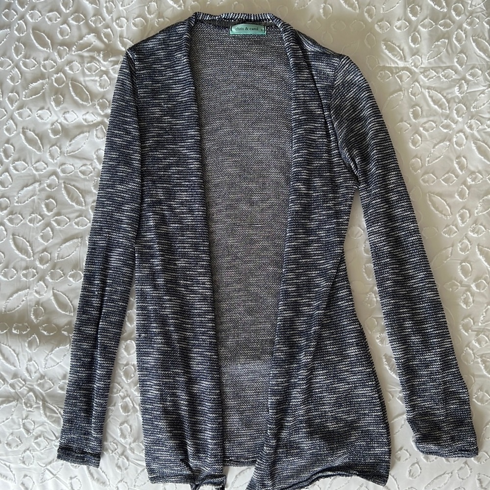 chris & carol Blue and Silver Cardigan